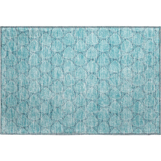 Piper Looms Mayfield Geometric AMF960 Teal Machine Washable Area Rug Scatter Main Image