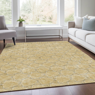 Piper Looms Mayfield Geometric AMF960 Wheat Machine Washable Area Rug Lifestyle Image Feature