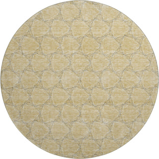 Piper Looms Mayfield Geometric AMF960 Wheat Machine Washable Area Rug Round Main Image
