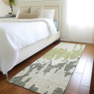 Piper Looms Mayfield Abstract AMF961 Aloe Machine Washable Area Rug Runner Lifestyle Image Feature