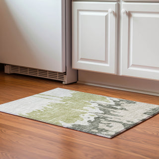 Piper Looms Mayfield Abstract AMF961 Aloe Machine Washable Area Rug Scatter Lifestyle Image Feature