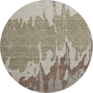 Piper Looms Mayfield Abstract AMF961 Beige Machine Washable Area Rug Round Main Image