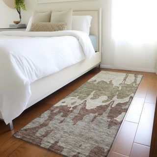 Piper Looms Mayfield Abstract AMF961 Beige Machine Washable Area Rug Runner Lifestyle Image Feature