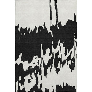 Piper Looms Mayfield Abstract AMF961 Black Machine Washable Area Rug main image