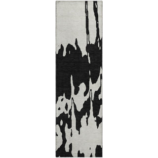 Piper Looms Mayfield Abstract AMF961 Black Machine Washable Area Rug Runner Main Image