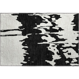 Piper Looms Mayfield Abstract AMF961 Black Machine Washable Area Rug Scatter Main Image