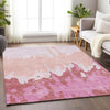 Piper Looms Mayfield Abstract AMF961 Blush Machine Washable Area Rug Lifestyle Image Feature