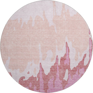 Piper Looms Mayfield Abstract AMF961 Blush Machine Washable Area Rug Round Main Image