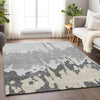 Piper Looms Mayfield Abstract AMF961 Gray Machine Washable Area Rug Lifestyle Image Feature