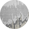 Piper Looms Mayfield Abstract AMF961 Gray Machine Washable Area Rug Round Main Image