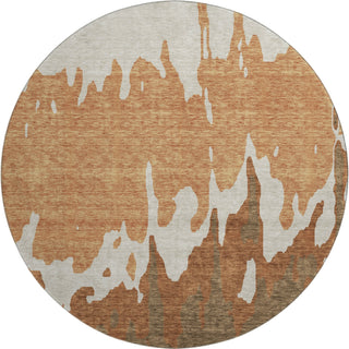 Piper Looms Mayfield Abstract AMF961 Paprika Machine Washable Area Rug Round Main Image