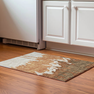 Piper Looms Mayfield Abstract AMF961 Paprika Machine Washable Area Rug Scatter Lifestyle Image Feature