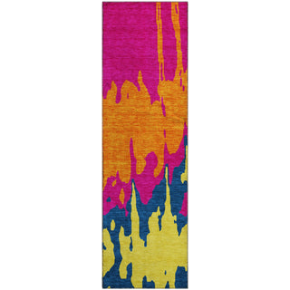 Piper Looms Mayfield Abstract AMF961 Pink Machine Washable Area Rug Runner Main Image