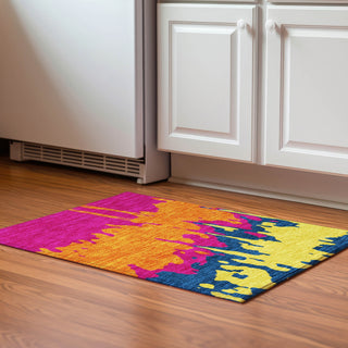 Piper Looms Mayfield Abstract AMF961 Pink Machine Washable Area Rug Scatter Lifestyle Image Feature