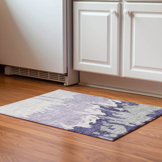 Piper Looms Mayfield Abstract AMF961 Purple Machine Washable Area Rug Scatter Lifestyle Image Feature