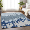 Piper Looms Mayfield Abstract AMF961 Sky Machine Washable Area Rug Lifestyle Image Feature