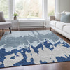 Piper Looms Mayfield Abstract AMF961 Sky Machine Washable Area Rug Lifestyle Image Feature