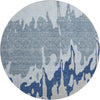 Piper Looms Mayfield Abstract AMF961 Sky Machine Washable Area Rug Round Main Image