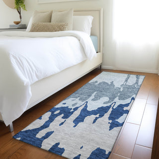 Piper Looms Mayfield Abstract AMF961 Sky Machine Washable Area Rug Runner Lifestyle Image Feature