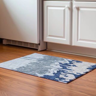 Piper Looms Mayfield Abstract AMF961 Sky Machine Washable Area Rug Scatter Lifestyle Image Feature