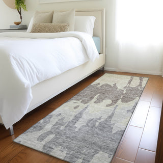 Piper Looms Mayfield Abstract AMF961 Taupe Machine Washable Area Rug Runner Lifestyle Image Feature
