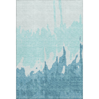 Piper Looms Mayfield Abstract AMF961 Teal Machine Washable Area Rug main image
