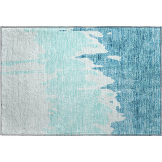 Piper Looms Mayfield Abstract AMF961 Teal Machine Washable Area Rug Scatter Main Image