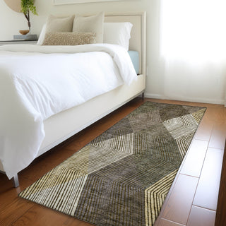 Piper Looms Mayfield Geometric AMF962 Brown Machine Washable Area Rug Runner Lifestyle Image Feature