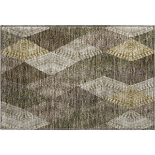 Piper Looms Mayfield Geometric AMF962 Brown Machine Washable Area Rug Scatter Main Image