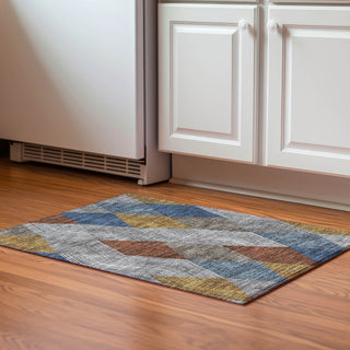 Piper Looms Mayfield Geometric AMF962 Gray Machine Washable Area Rug Scatter Lifestyle Image Feature