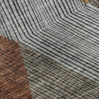 Piper Looms Mayfield Geometric AMF962 Gray Machine Washable Area Rug Swatch Image
