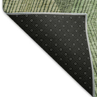 Piper Looms Mayfield Geometric AMF962 Green Machine Washable Area Rug Backing Image