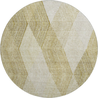 Piper Looms Mayfield Geometric AMF962 Ivory Machine Washable Area Rug Round Main Image