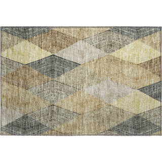 Piper Looms Mayfield Geometric AMF962 Mocha Machine Washable Area Rug Scatter Main Image