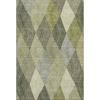 Piper Looms Mayfield Geometric AMF962 Olive Machine Washable Area Rug main image