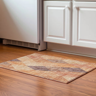 Piper Looms Mayfield Geometric AMF962 Orange Machine Washable Area Rug Scatter Lifestyle Image Feature