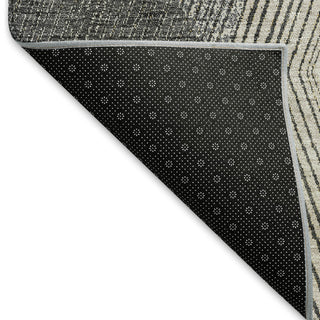 Piper Looms Mayfield Geometric AMF962 Pewter Machine Washable Area Rug Backing Image