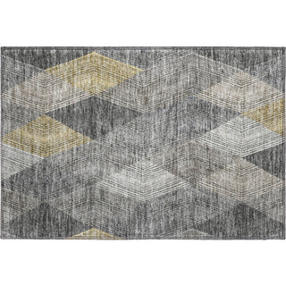 Piper Looms Mayfield Geometric AMF962 Pewter Machine Washable Area Rug Scatter Main Image