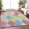 Piper Looms Mayfield Geometric AMF962 Pink Machine Washable Area Rug Lifestyle Image Feature