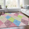 Piper Looms Mayfield Geometric AMF962 Pink Machine Washable Area Rug Lifestyle Image Feature