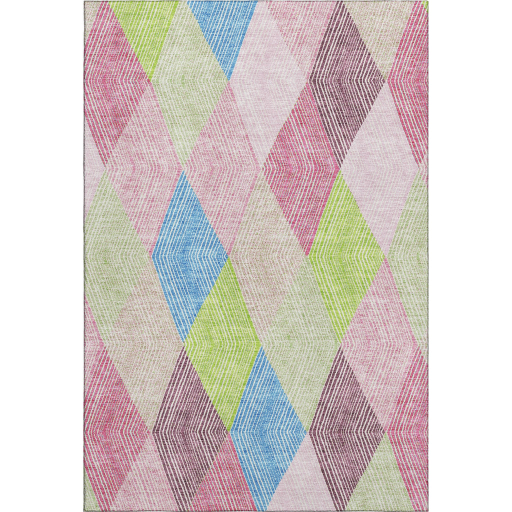 Piper Looms Mayfield Geometric AMF962 Pink Machine Washable Area Rug main image