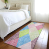 Piper Looms Mayfield Geometric AMF962 Pink Machine Washable Area Rug Runner Lifestyle Image Feature