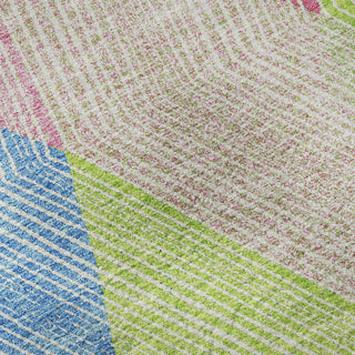 Piper Looms Mayfield Geometric AMF962 Pink Machine Washable Area Rug Swatch Image