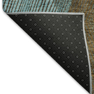 Piper Looms Mayfield Geometric AMF962 Teal Machine Washable Area Rug Backing Image