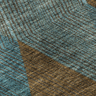 Piper Looms Mayfield Geometric AMF962 Teal Machine Washable Area Rug Swatch Image