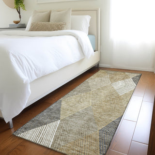 Piper Looms Mayfield Geometric AMF962 Wheat Machine Washable Area Rug Runner Lifestyle Image Feature