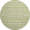 Piper Looms Mayfield Geometric AMF963 Aloe Machine Washable Area Rug Round Main Image
