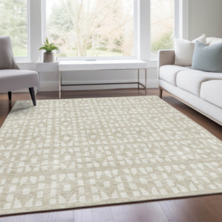 Piper Looms Mayfield Geometric AMF963 Beige Machine Washable Area Rug Lifestyle Image Feature