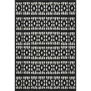 Piper Looms Mayfield Geometric AMF963 Black Machine Washable Area Rug main image