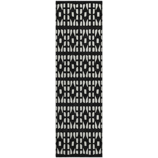Piper Looms Mayfield Geometric AMF963 Black Machine Washable Area Rug Runner Main Image